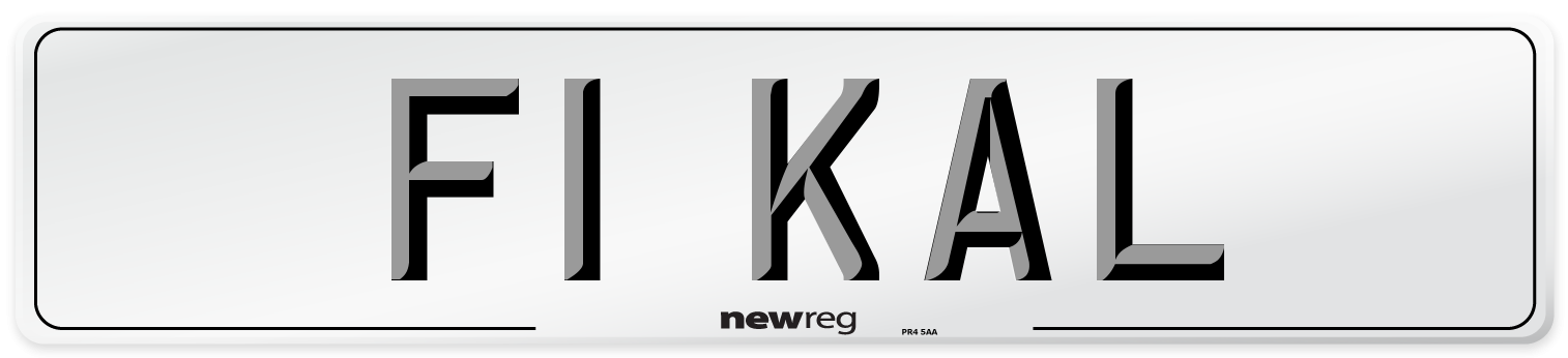 F1 KAL Number Plate from New Reg